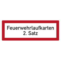 Feuerwehrzeichen Feuerwehrlaufkarten 2. Satz DIN 4066