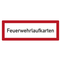 Feuerwehrzeichen Feuerwehrlaufkarten DIN 4066