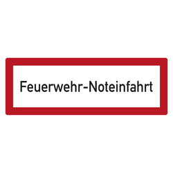 Feuerwehrzeichen Feuerwehr-Noteinfahrt DIN 4066