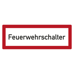 Feuerwehrzeichen Feuerwehrschalter DIN 4066