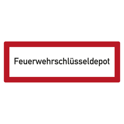 Feuerwehrzeichen Feuerwehrschlüsseldepot DIN 4066