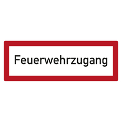 Feuerwehrzeichen Feuerwehrzugang DIN 4066