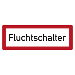 Feuerwehrzeichen Fluchtschalter DIN 4066