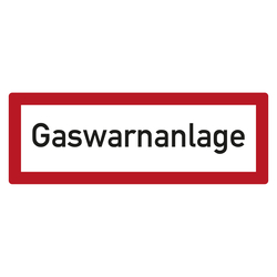 Feuerwehrzeichen Gaswarnanlage DIN 4066