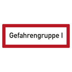 Feuerwehrzeichen Gefahrengruppe I DIN 4066