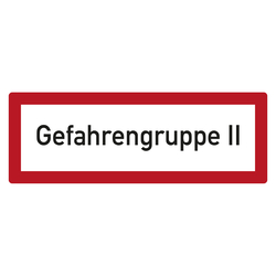 Feuerwehrzeichen Gefahrengruppe II DIN 4066