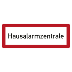 Feuerwehrzeichen Hausalarmzentrale DIN 4066