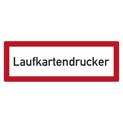 Feuerwehrzeichen Laufkartendrucker DIN 4066