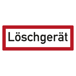 Feuerwehrzeichen Löschgerät DIN 4066