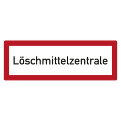 Feuerwehrzeichen Löschmittelzentrale DIN 4066