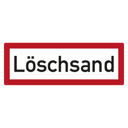 Feuerwehrzeichen Löschsand DIN 4066