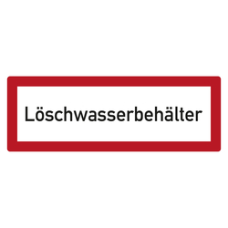 Feuerwehrzeichen Löschwasserbehälter DIN 4066