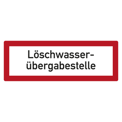 Feuerwehrzeichen Löschwasserübergabestelle DIN 4066