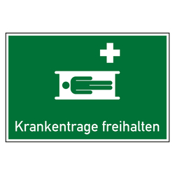 Bodenmarkierung Rettungszeichen Krankentrage freihalten