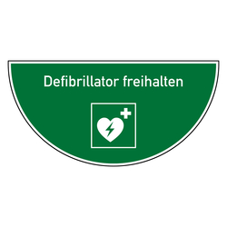 Tür-Bodenmarkierung Rettungszeichen Defibrillator freihalten