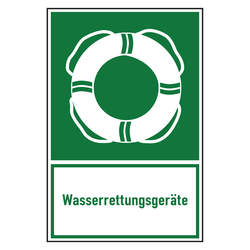 Rettungszeichen Wasser-Rettungsausrüstung Kombischild