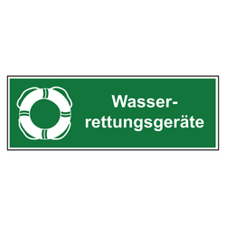 Rettungszeichen Wasserrettungsgeräte