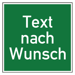 Rettungszeichen Etagenkennzeichnung mit Wunschtext Folie 150 x 150 mm Einzeletikett