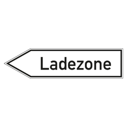 Wegweiser "Ladezone" in verschiedenen Ausführungen