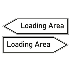 Wegweiser englisch "Loading Area" in verschiedenen Ausführungen