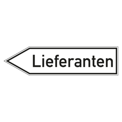 Wegweiser "Lieferanten" in verschiedenen Ausführungen