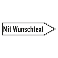 Wegweiser mit Wunschtext in verschiedenen Ausführungen