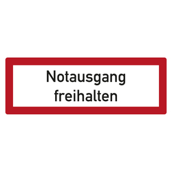 Feuerwehrzeichen Notausgang freihalten DIN 4066