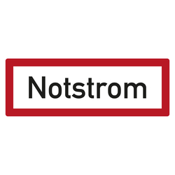 Feuerwehrzeichen Notstrom DIN 4066