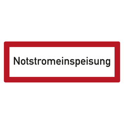 Feuerwehrzeichen Notstromeinspeisung DIN 4066