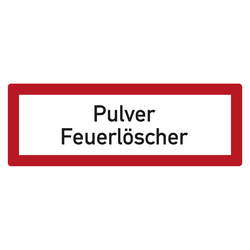 Feuerwehrzeichen Pulver Feuerlöscher DIN 4066