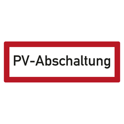 Feuerwehrzeichen PV-Abschaltung DIN 4066