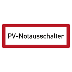 Feuerwehrzeichen PV-Notausschalter DIN 4066