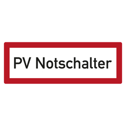 Feuerwehrzeichen PV Notschalter DIN 4066