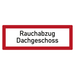 Feuerwehrzeichen Rauchabzug Dachgeschoss DIN 4066