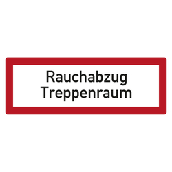 Feuerwehrzeichen Rauchabzug Treppenraum DIN 4066