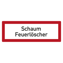 Feuerwehrzeichen Schaum Feuerlöscher DIN 4066