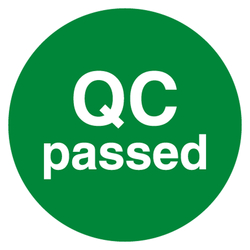 QC Passed Aufkleber