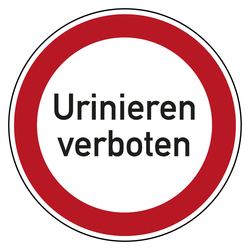 Verbotszeichen Urinieren verboten