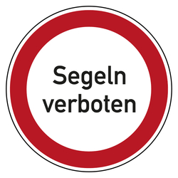 Verbotszeichen Segeln verboten