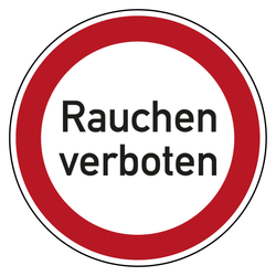 Verbotszeichen Rauchen verboten