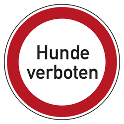 Verbotszeichen Hunde verboten