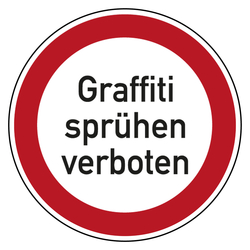 Verbotszeichen Graffiti sprühen verboten