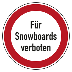 Verbotszeichen Für Snowboards verboten