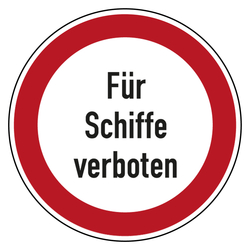 Verbotszeichen Für Schiffe verboten