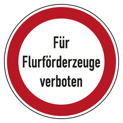 Verbotszeichen Für Flurförderzeuge verboten