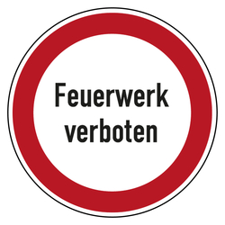 Verbotszeichen Feuerwerk verboten