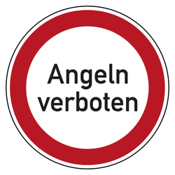 Verbotszeichen Angeln verboten