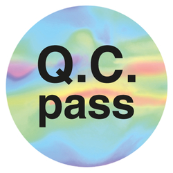 Qualitätskennzeichen Hologramm Q.C. pass Rund