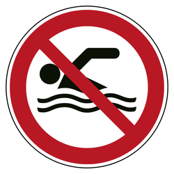 Verbotszeichen Schwimmen verboten DIN EN ISO 7010 P049