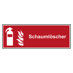 Brandschutzzeichen Feuerlöscher Schaumlöscher